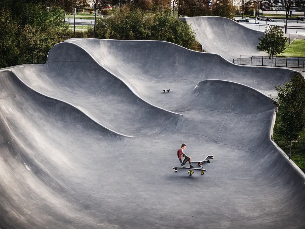 Prompt: skate park, photography, highly detailed