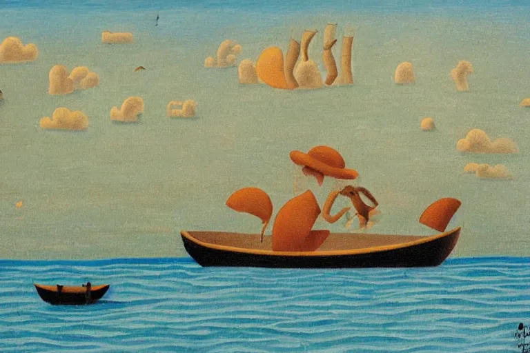 Prompt: A praia, Tarsila do Amaral