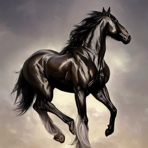 Prompt: a huge muscular black - coated anthro horse with long white hair wearing tactical kevlar fabric, exaggerated muscle physique, highly detailed, furry, furaffinity, digital painting, artstation, sharp focus, smooth, concept art, illustration, art by artgerm, greg rutkowski, alphonse mucha