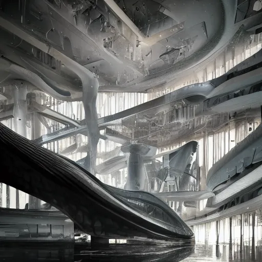 Prompt: digital sci-fi oily gloss reflection airport motherboard wall structure with organic brutalism forms in liquid and oil on the coronation of napoleon painting, on moon with medium size man walking with black background. unreal engine 5, keyshot, octane, artstation trending, by Zaha Hadid architects, by Matrix film color, high contrast pinterest black plastic, dark atmosphere pinterest tilt shift, 4k, 8k, 16k.