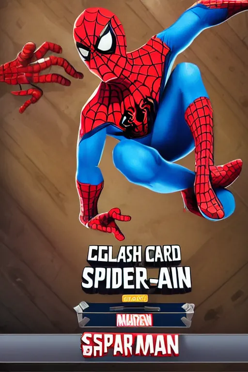 Prompt: clash royal card of Spider-Man