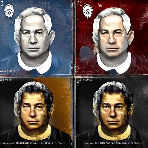 Prompt: binyamin netanyahu portrait film in the style of game of thrones digital art