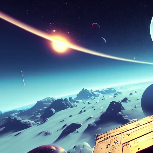 Image similar to no man's sky videogame beautiful screenshot