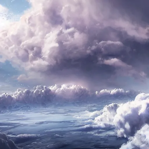 Image similar to world covered with enormous clouds, slightly visible ice covered world, matte painting, concept art, illustration highly detailed artwork cinematic hyper realistic