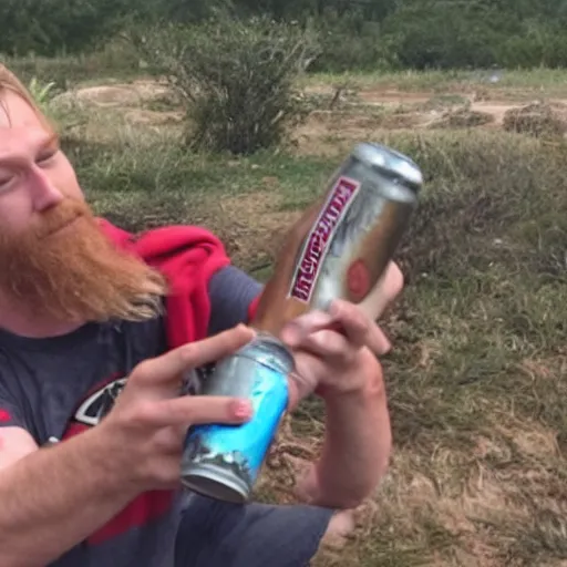 Prompt: thor smashing beer cans on an alien beach