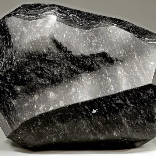 Image similar to humongous obsidian boulder, highly detailed photo