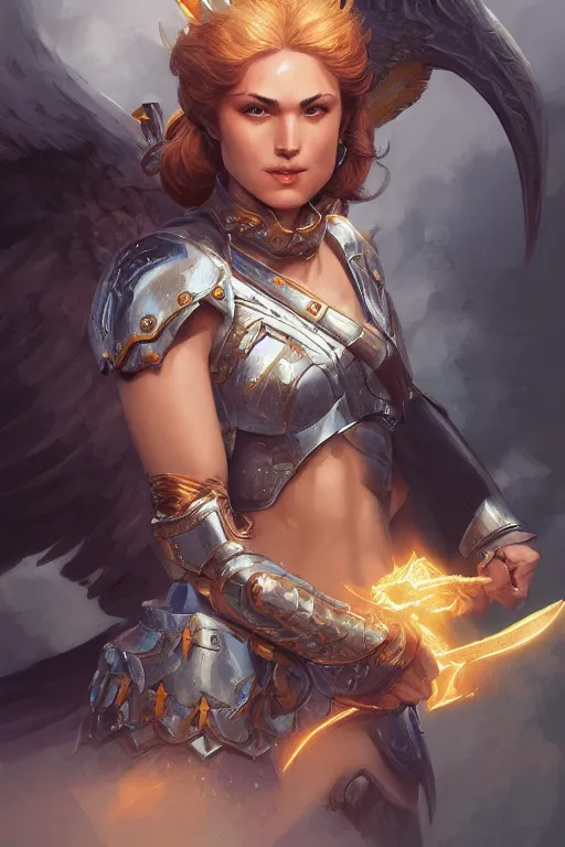 Image similar to amazon valkyrie athena, d & d, fantasy, portrait, highly detailed, headshot, digital painting, trending on artstation, concept art, sharp focus, illustration, art by artgerm and greg rutkowski and magali villeneuve