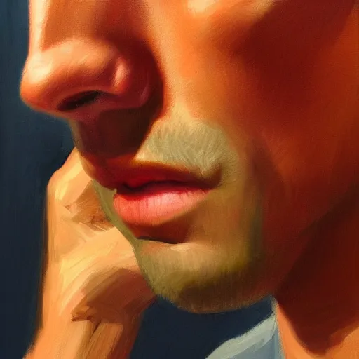 a close up realistic portrait of a blonde man with a, Stable Diffusion