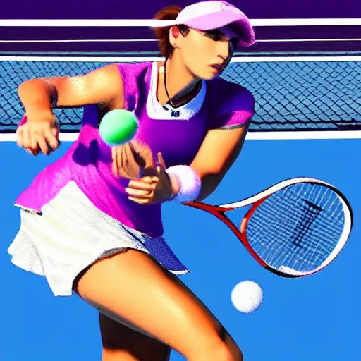 Image similar to vaporwave tennis ad