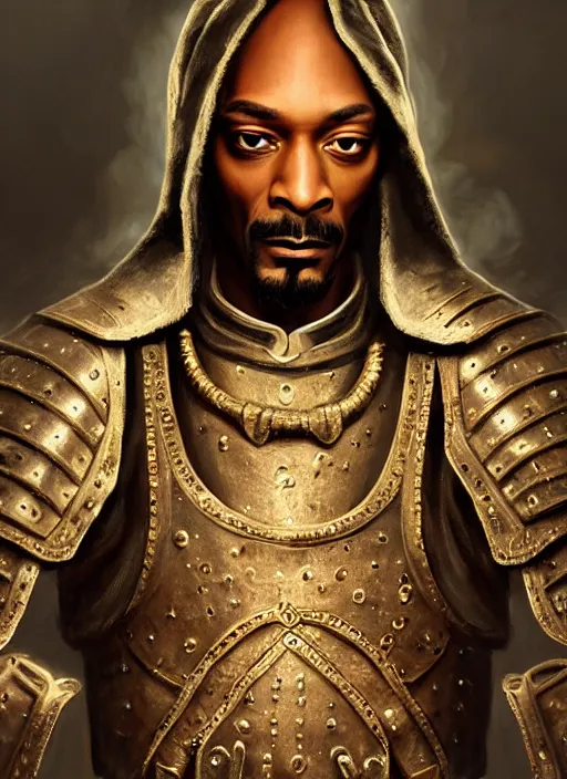 Image similar to snoop dogg as a mage, short beard, grumpy, plate armor, Ivan Aivakovsky, Boris Vallejo, epic fantasy character art, D&D Concept Art, full length, ultra Realistic, Regal, Refined, Detailed Digital Art, Exquisite detail, post-processing, masterpiece, Cinematic Lighting, Unreal Engine, 8k, HD,