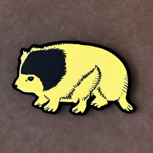 Image similar to hufflepuff badger sticker