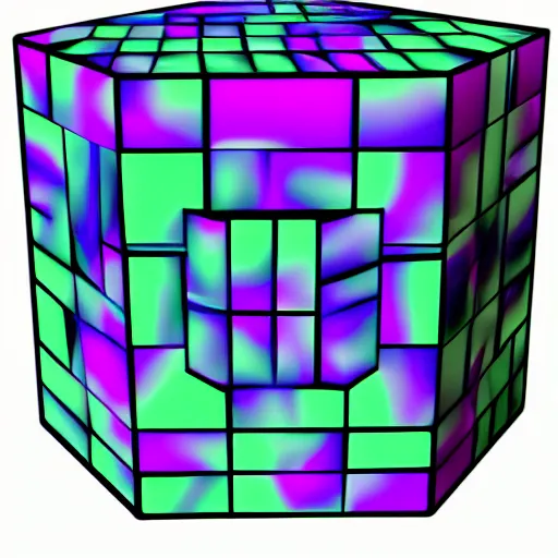 Image similar to cube in 4 d space, vector graphic, matlab,