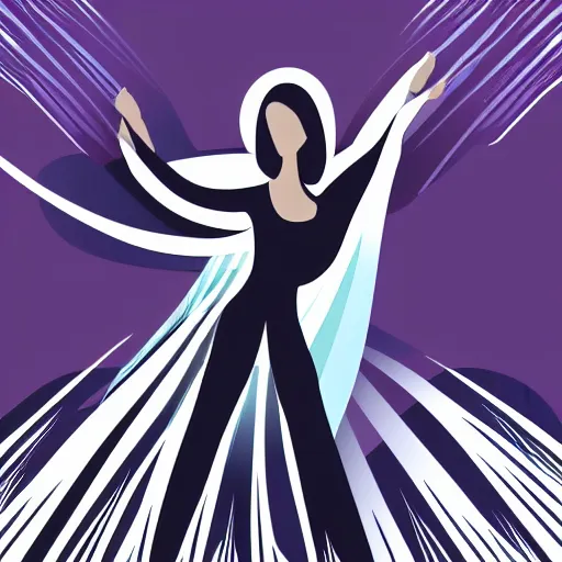 Image similar to a vector illustration of a beautiful woman dancing