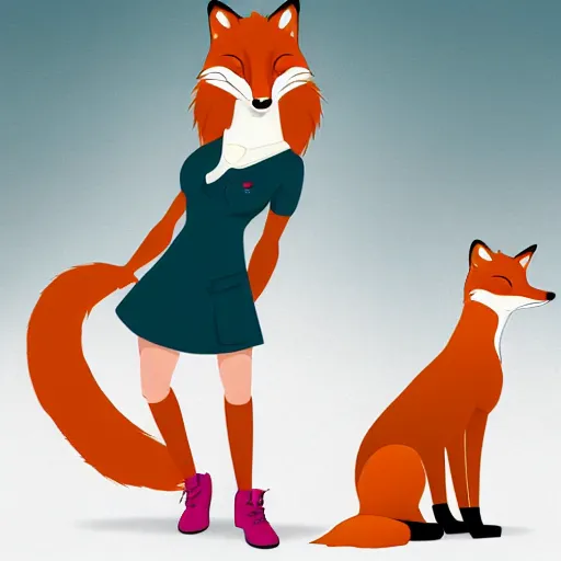 Prompt: realistic girl with paws instead of feet, anthropomorphic women, paws instead of feet, half women half fox.