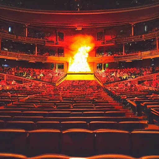 Image similar to fire in a crowded theater