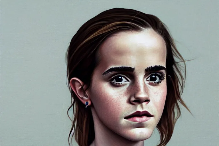 Image similar to portrait of emma watson artwork by tim eitel