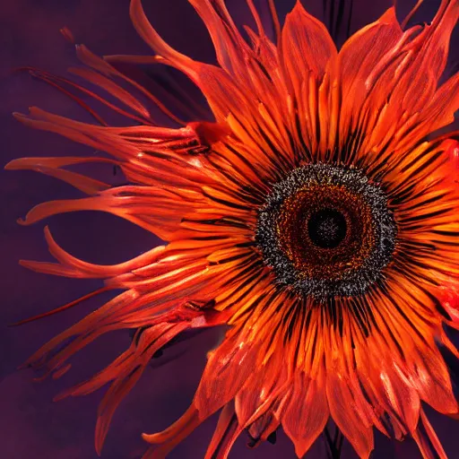 Prompt: an alien flower, 8k HD photo