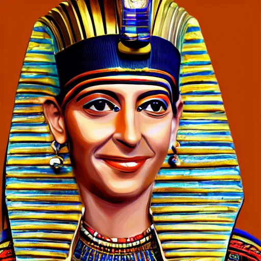 Prompt: Bill Gates Cleopatra, egyptian style background, oil on canvas, professional portrait, highly detailed