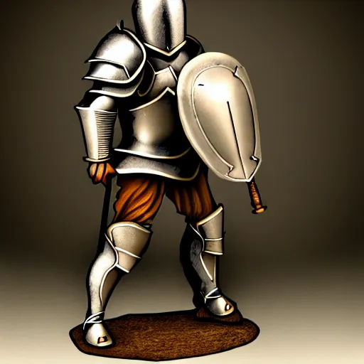 Image similar to a minotaur wearing plate armor and holding a mace