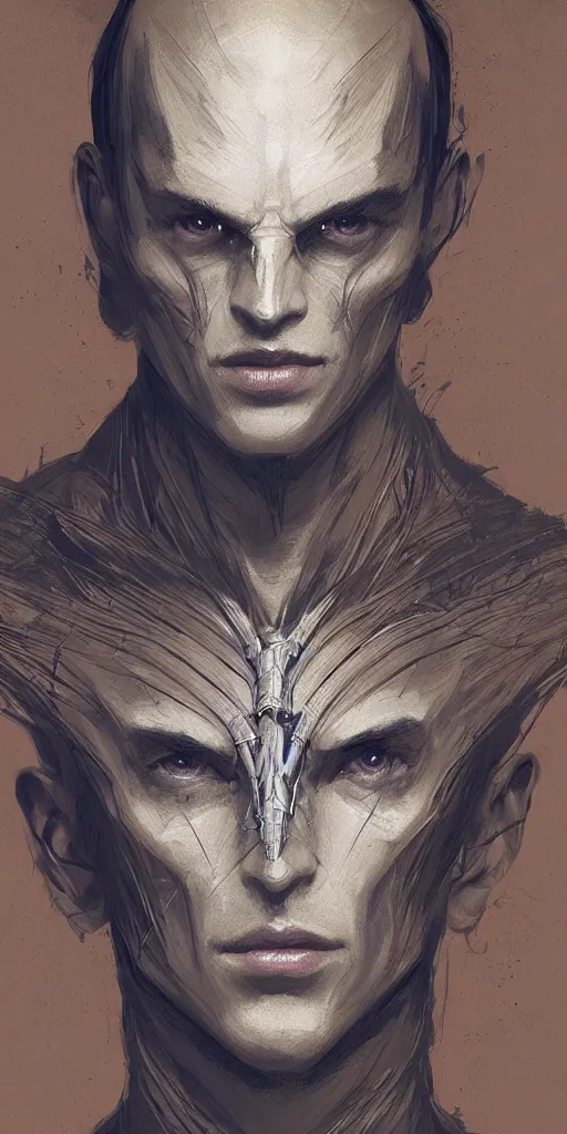 Image similar to portrait of a handsome young wizard olive skin, buzzed short dark hair, beautiful bone structure, symmetrical facial features, casting an evil spell, a floating glowing spellbook, , intricate, elegant, digital painting, concept art, smooth, sharp focus, illustration, from Metal Gear, by Ruan Jia and Mandy Jurgens and Artgerm and William-Adolphe Bouguereau