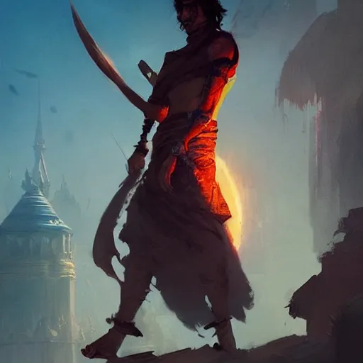Image similar to prince of persia trending on artstation by greg rutkowski