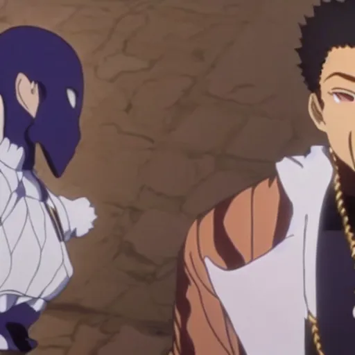 Prompt: film still of kanye west in re : zero ( 2 0 2 0 ), anime series