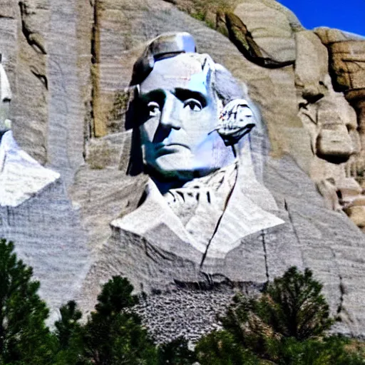 Prompt: Mount Rushmore with Steve Buscemi's face added