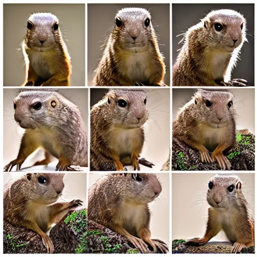 Prompt: a chimera of Prairie dog and Pygmy marmoset, studio photography