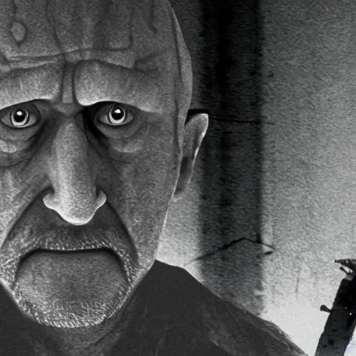 Image similar to mike ehrmantraut in silent hill