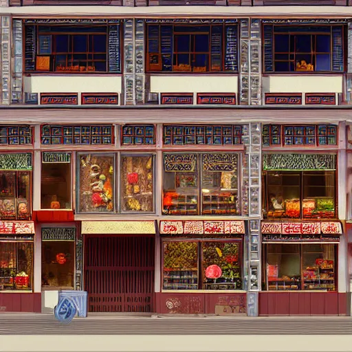 Prompt: a beautiful hyperdetailed render of roasted string hotpot elementary small shop, from china, with merchant logo, simply style, fine delicate structure, chinese style, victo ngai, 4 k hd