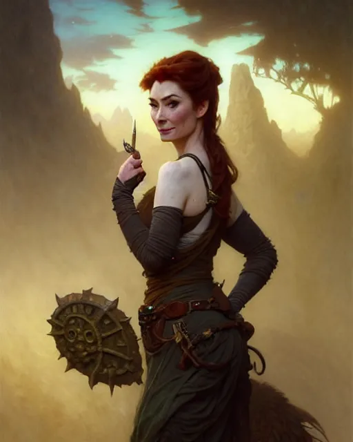 Image similar to felicia day, fantasy character portrait, ultra realistic, concept art, intricate details, highly detailed by frank frazetta greg rutkowski, gaston bussiere, craig mullins, simon bisley ruan jia and mandy jurgens and artgerm and william - adolphe bouguereau and frank frazetta