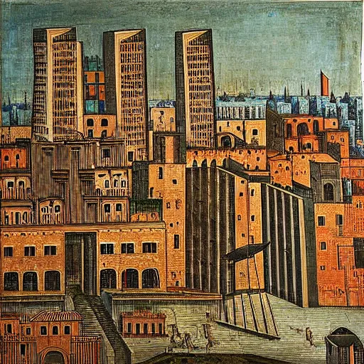 Image similar to modern city by duccio di buoninsegna