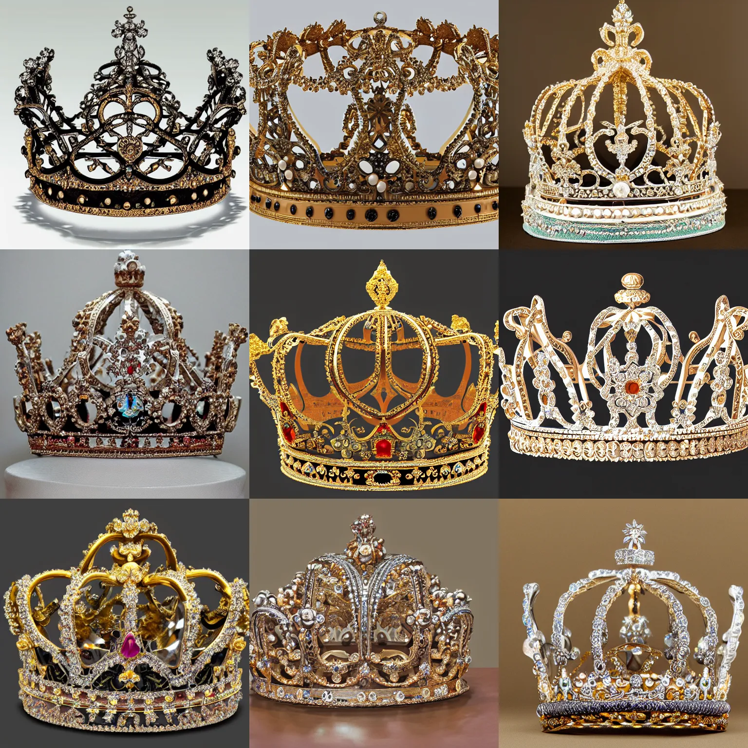 Prompt: The most ornate crown possible