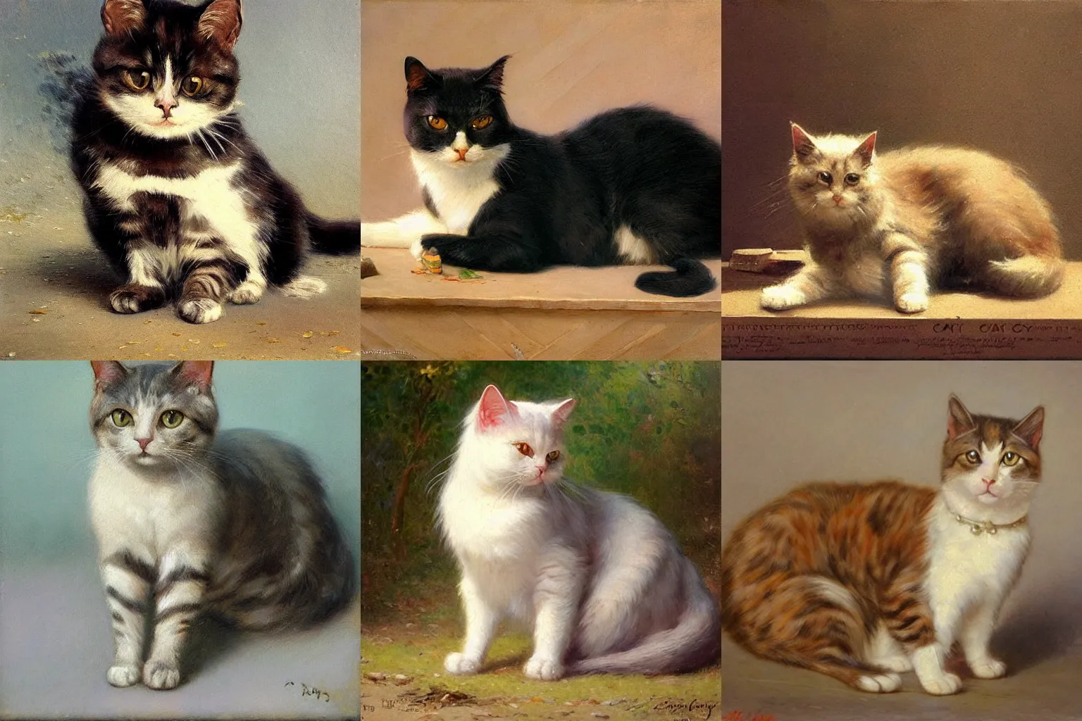 Prompt: 3 d cat, master painter and art style of noel coypel, art of emile eisman - semenowsky, art of edouard bisson