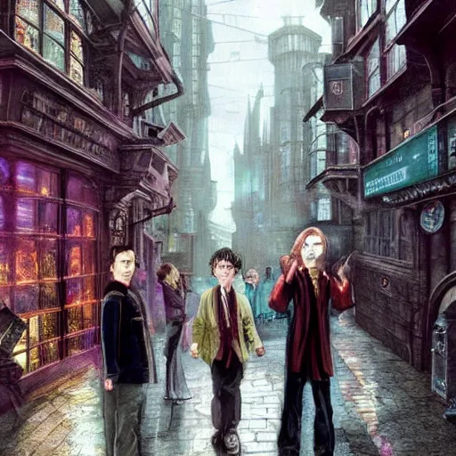 Prompt: harry potter cyberpunk