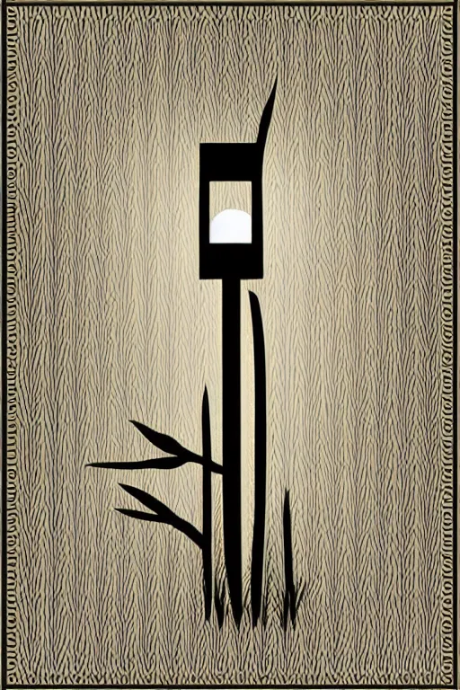 Image similar to minimalist boho style art of a lamp, illustration, vector art