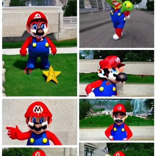Prompt: super mario in real life.