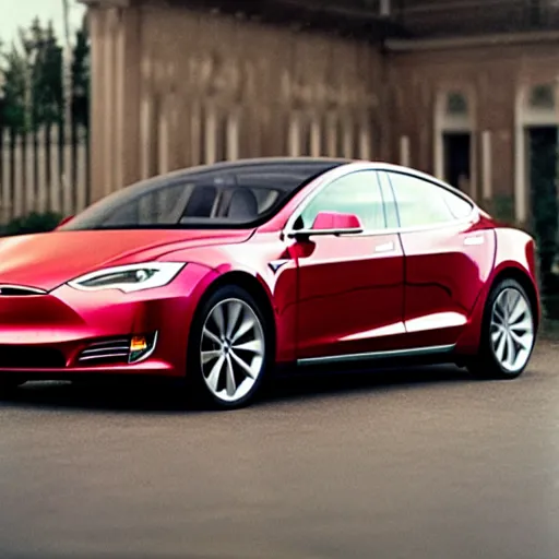 Image similar to A photo of an upcoming Tesla Car, f/22, 35mm, 2700K, kodachrome, award winning photography