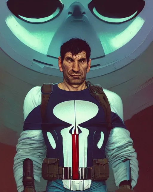 Prompt: highly detailed vfx portrait of the punisher as a teletubby, stephen bliss, unreal engine, greg rutkowski, loish, rhads, beeple, makoto shinkai and lois van baarle, ilya kuvshinov, rossdraws, tom bagshaw, alphonse mucha, global illumination, detailed and intricate environment