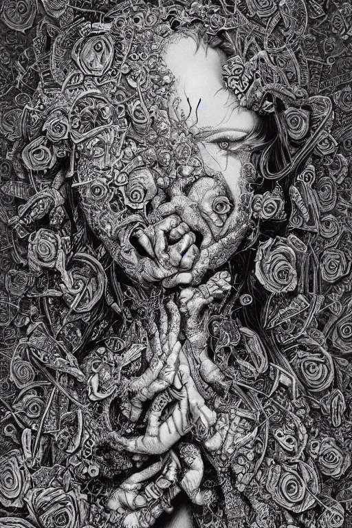 Image similar to Plague goddess painting by Dan Hillier, intricate, highly detailed, trending on artstation, artstationHD, artstationHQ, 4k, 8k