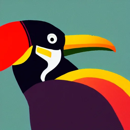 Prompt: photo of detective toucan