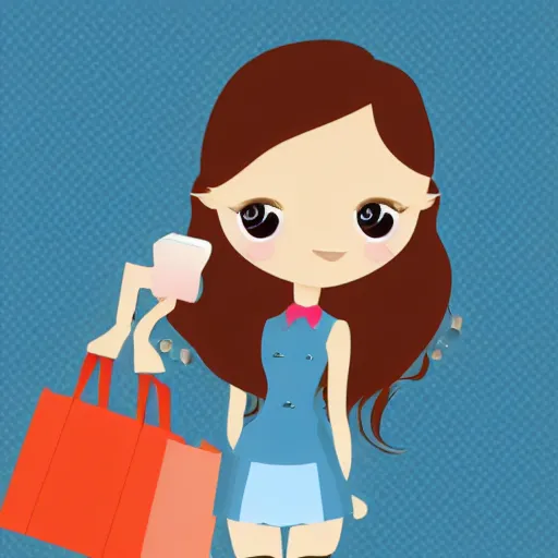 Prompt: a cute career girl,very detailed,vector art,created by adobe illustrator,trending on pixta.jp