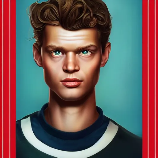 Prompt: lasse kroner portrait, Pixar style, by Tristan Eaton Stanley Artgerm and Tom Bagshaw.