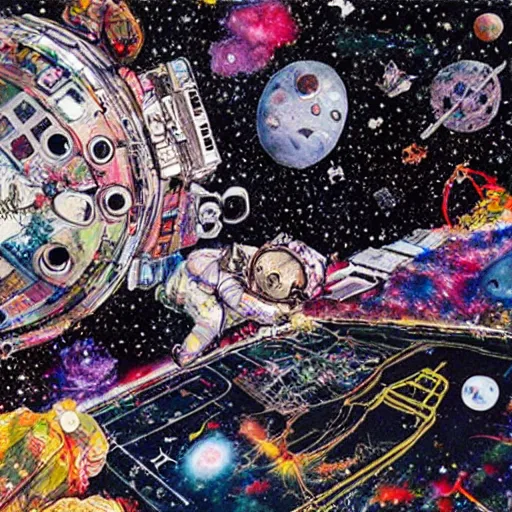 Image similar to Liminal space in outer space by David Choe