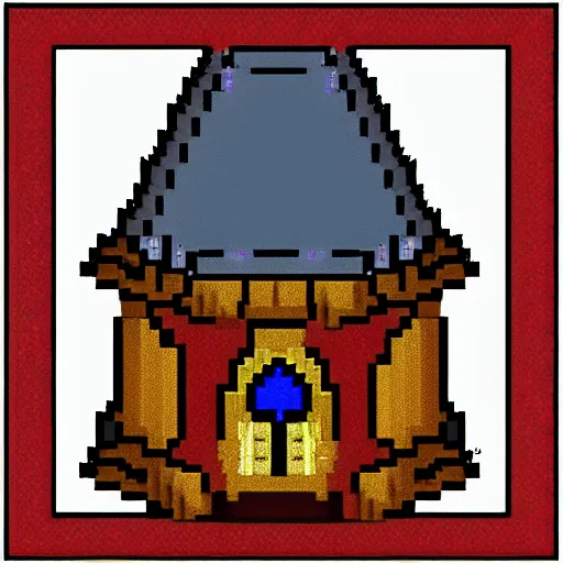 Image similar to a wizard tower sprite, 32x32, from a resource gathering game