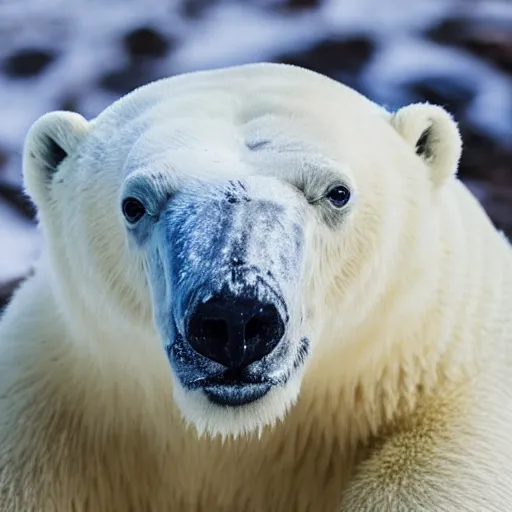 Image similar to close up portrait shot of a shaved polar bear