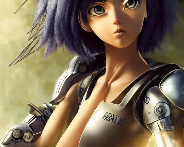 Image similar to battle angel alita, beautiful portrait, doe eyes, mouth open, photorealistic, lifelike, octane engine, cinematic lighting, high detail, high resolution