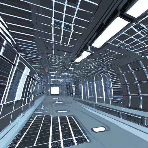 Image similar to highly detailed futuristic docking bay