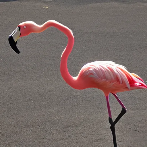 Prompt: flamingo breathing fire