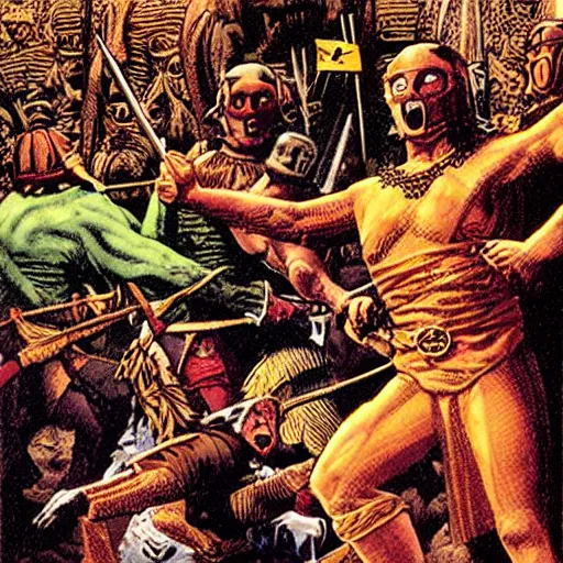 Prompt: battle of hastings, richard corben